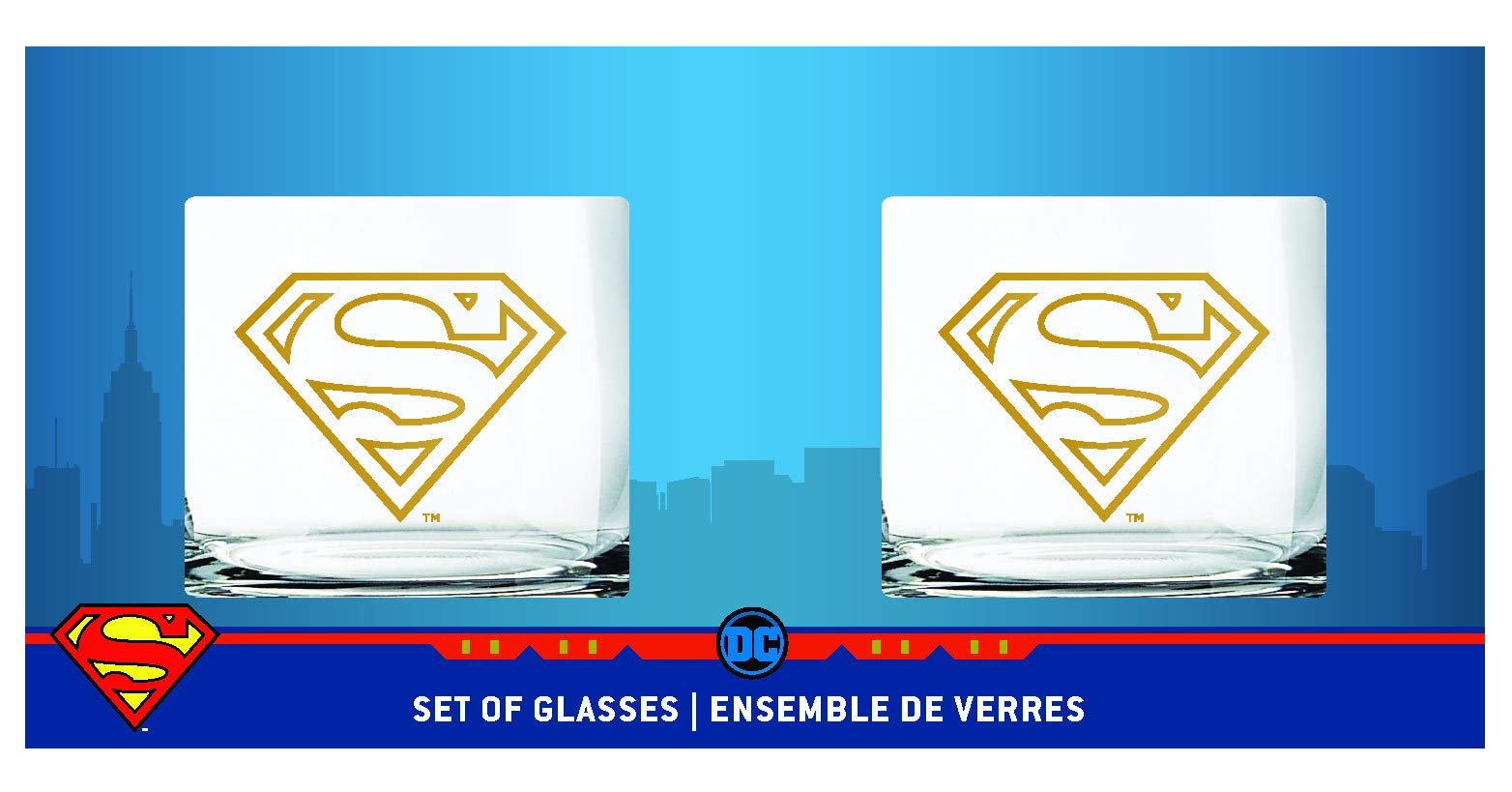 Spoontiques close-up of silver Superman shield logo showing crisp detail and prestige