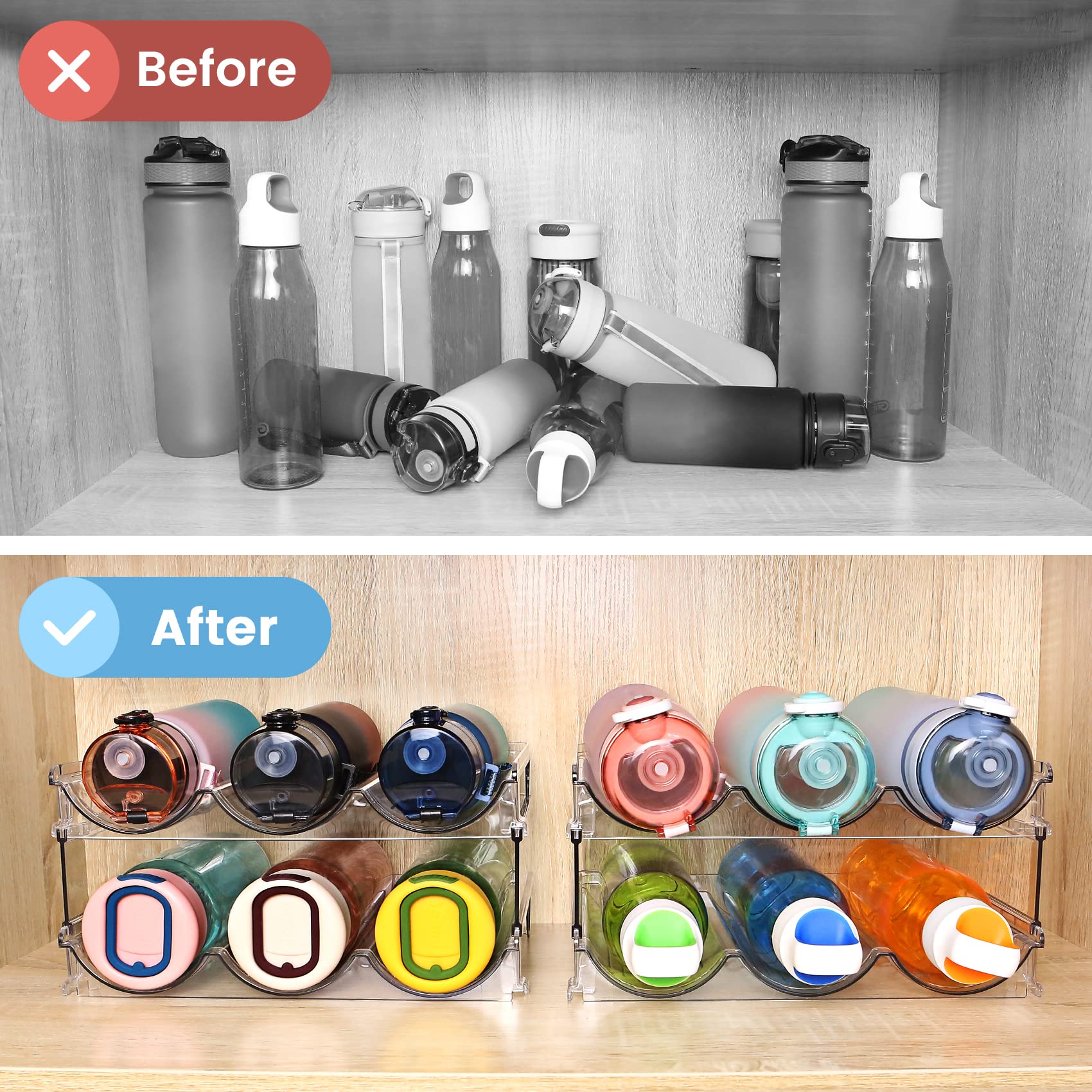 spospo rack next to a 32 oz bottle demonstrating size fit