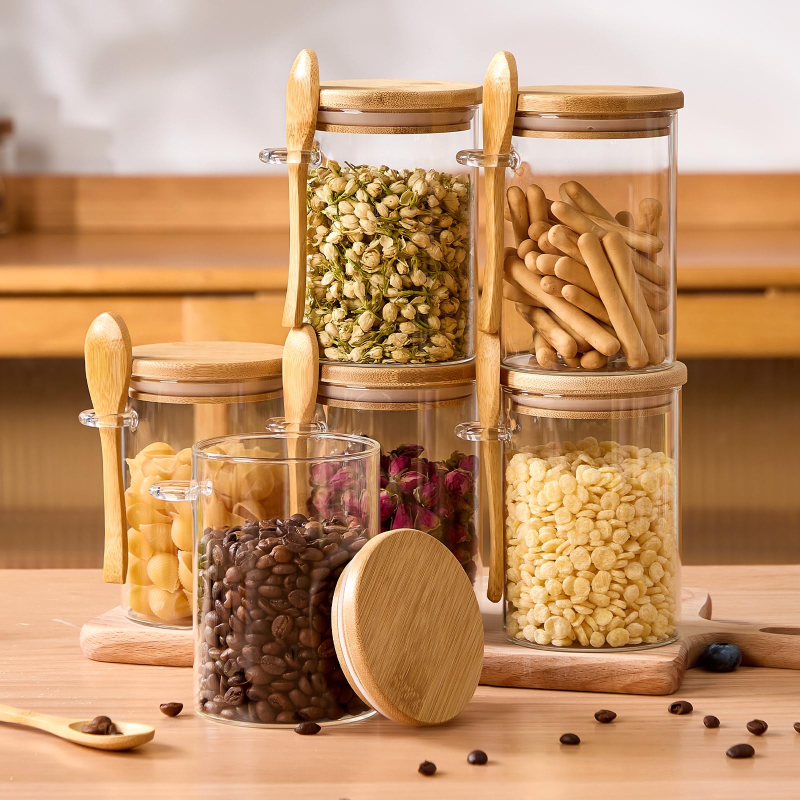 Spreccio jars on pantry shelf demonstrating tidy organization and visibility
