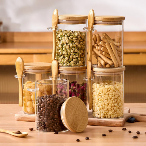 Spreccio jars on pantry shelf demonstrating tidy organization and visibility