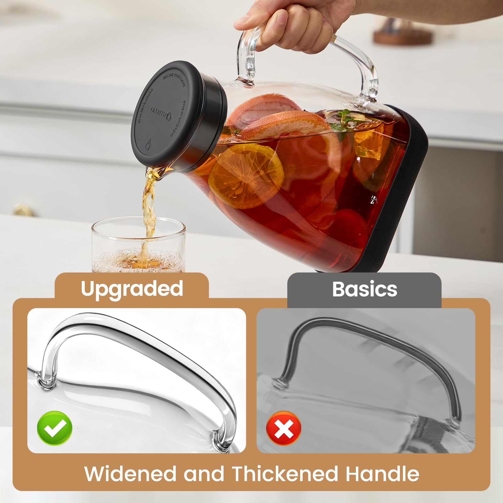 Spreccio lid and stainless-steel filter detail demonstrating leakproof infusion capability