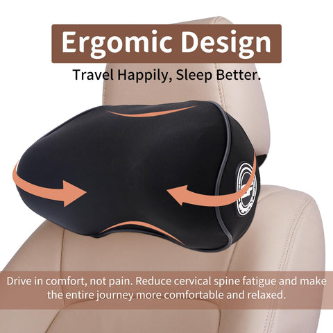 SPRFUFLY passenger wearing sleep mask and pillow for relaxed travel naps