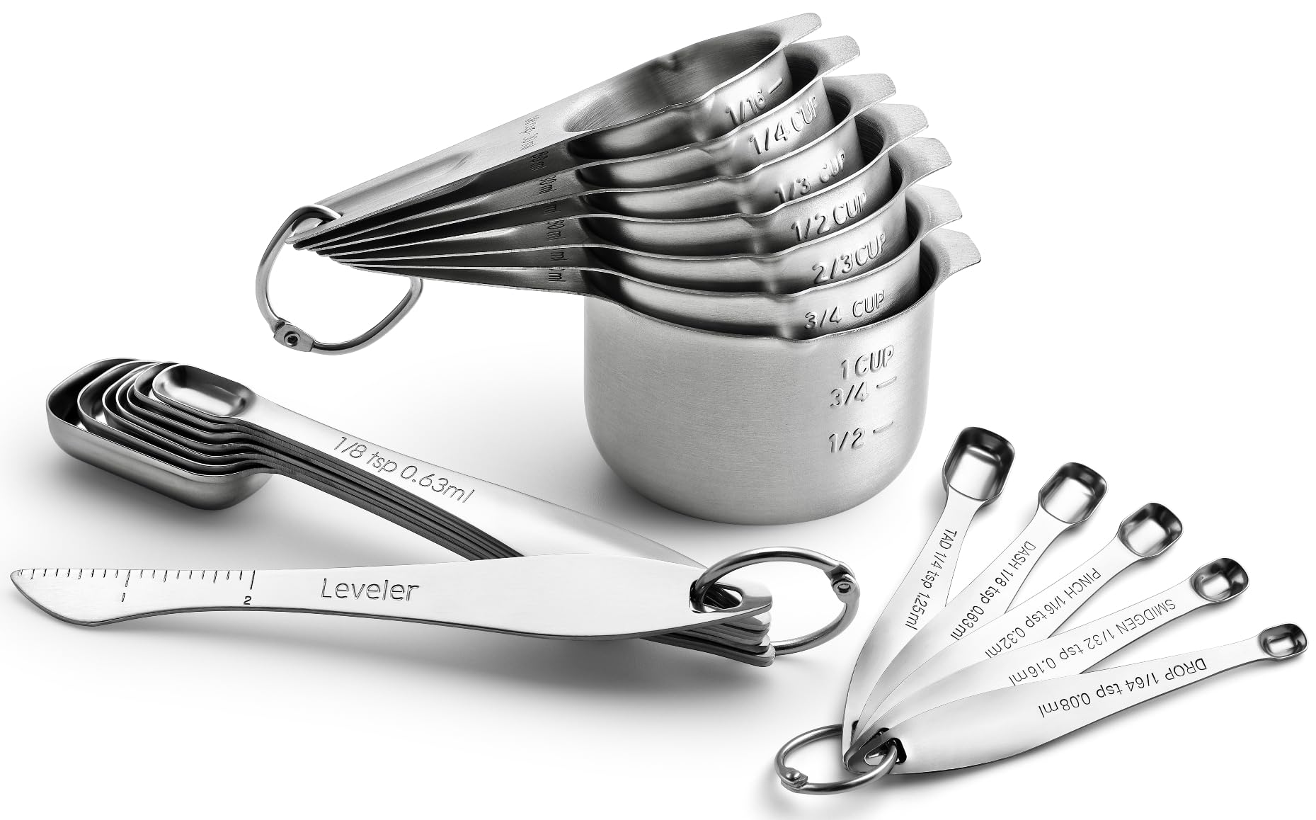 Spring Chef front view of full 20-piece set showing neat organization and durability