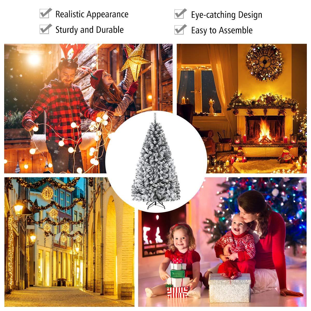 SPSUPE decorated tree in living room demonstrating festive ambiance and styling