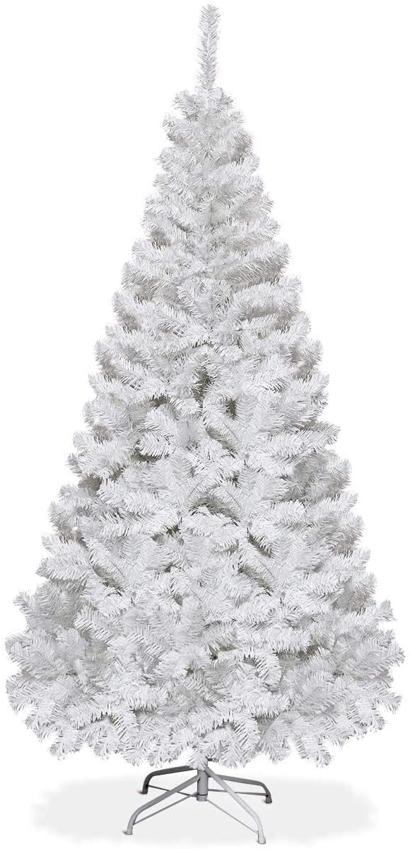 SPSUPE white tree front view showing full snowy appearance and seasonal focal benefit