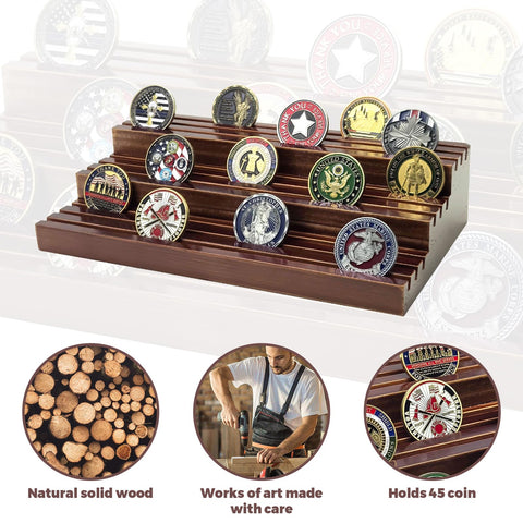 SPVIKISGO display with assorted coins arranged to show capacity and organization