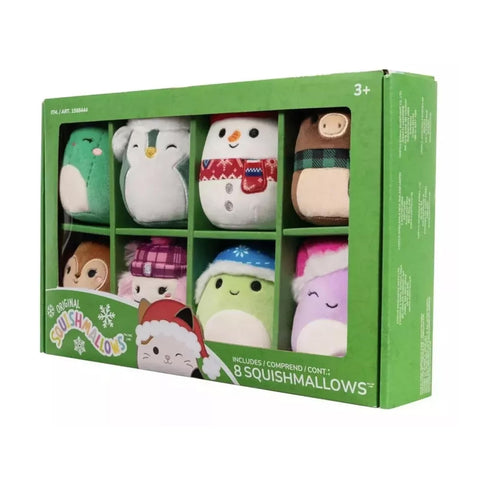 Squishmallows label and hanging loop detail for easy decorating and storage