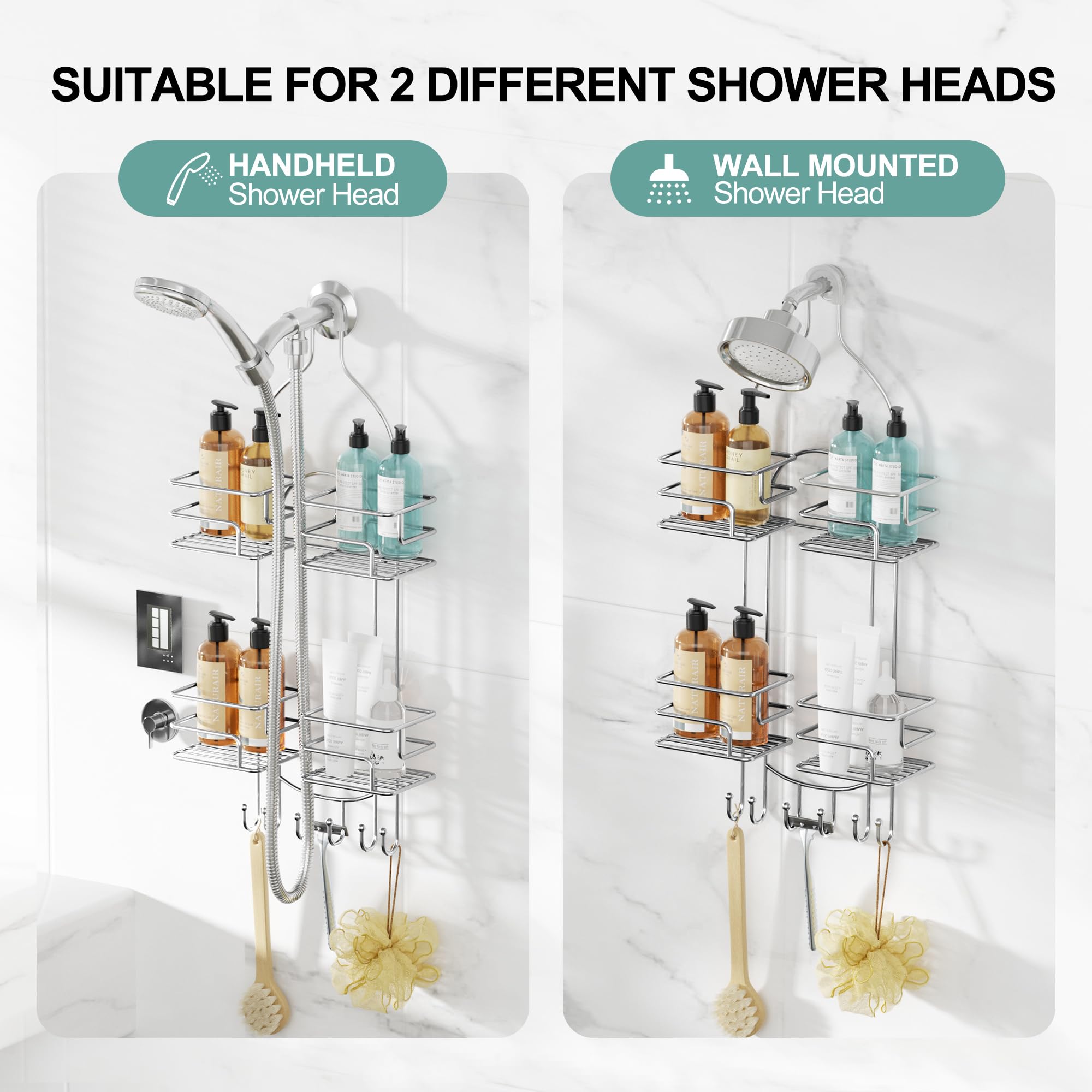 SRIWATANA chrome caddy side profile displays slim design and easy access