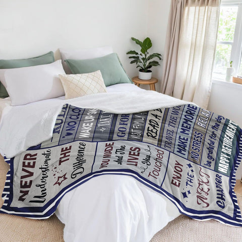 Sruemiul blanket in use on couch providing comfort to retiree