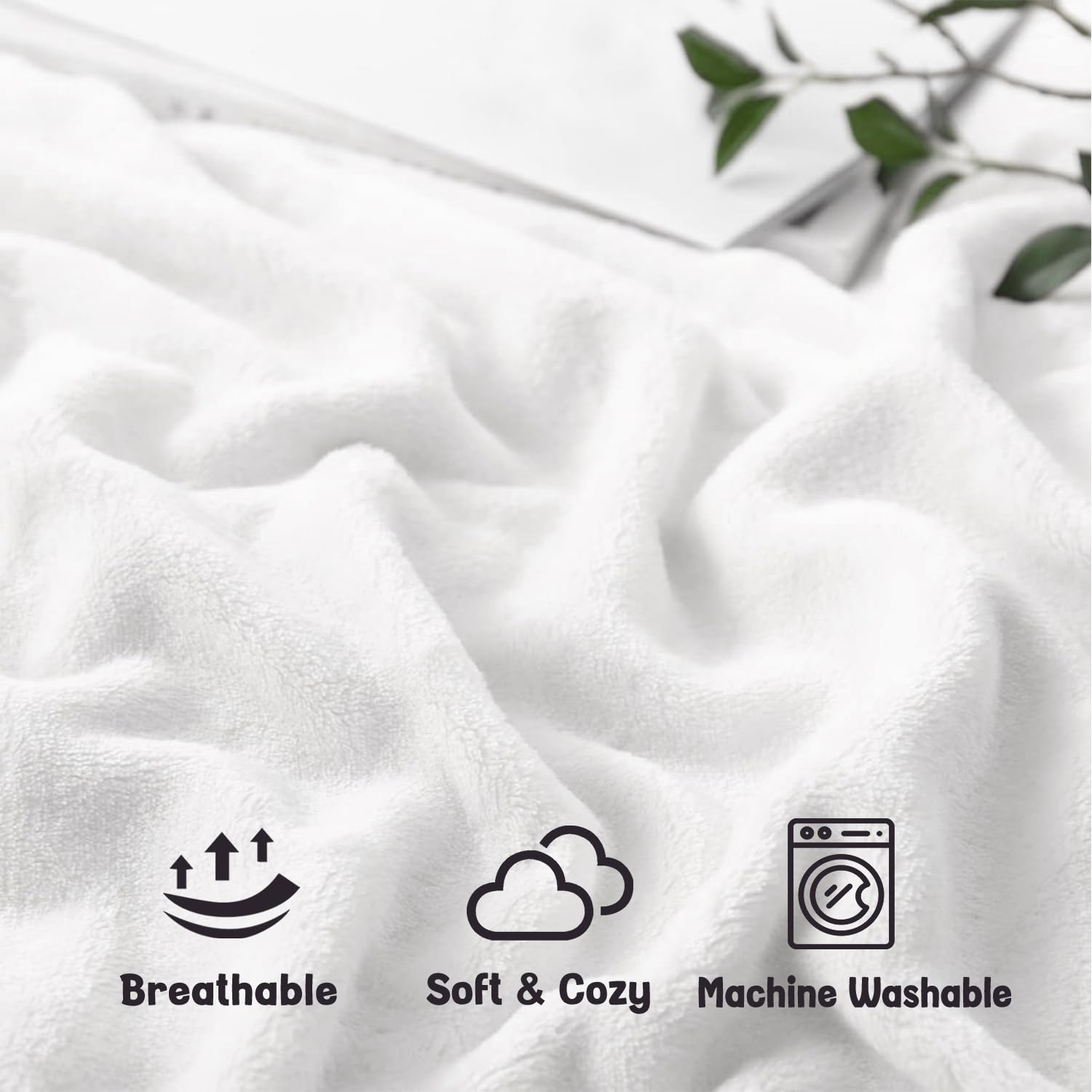 Sruemiul blanket beside a chair illustrating 50x60 inch size and scale