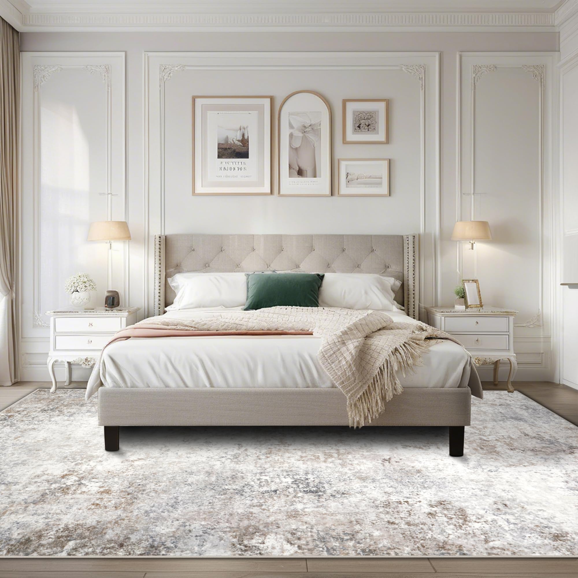 srugn at foot of bed showing warm bedroom comfort and low pile benefit
