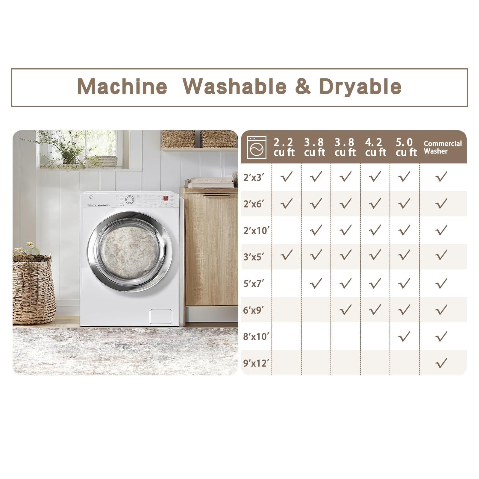 srugn care label close-up showing machine-washable instructions for convenience