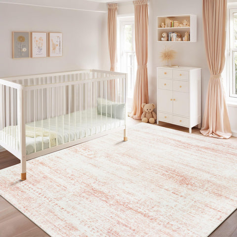 Srugn rug prepared for machine wash emphasizing easy cleaning