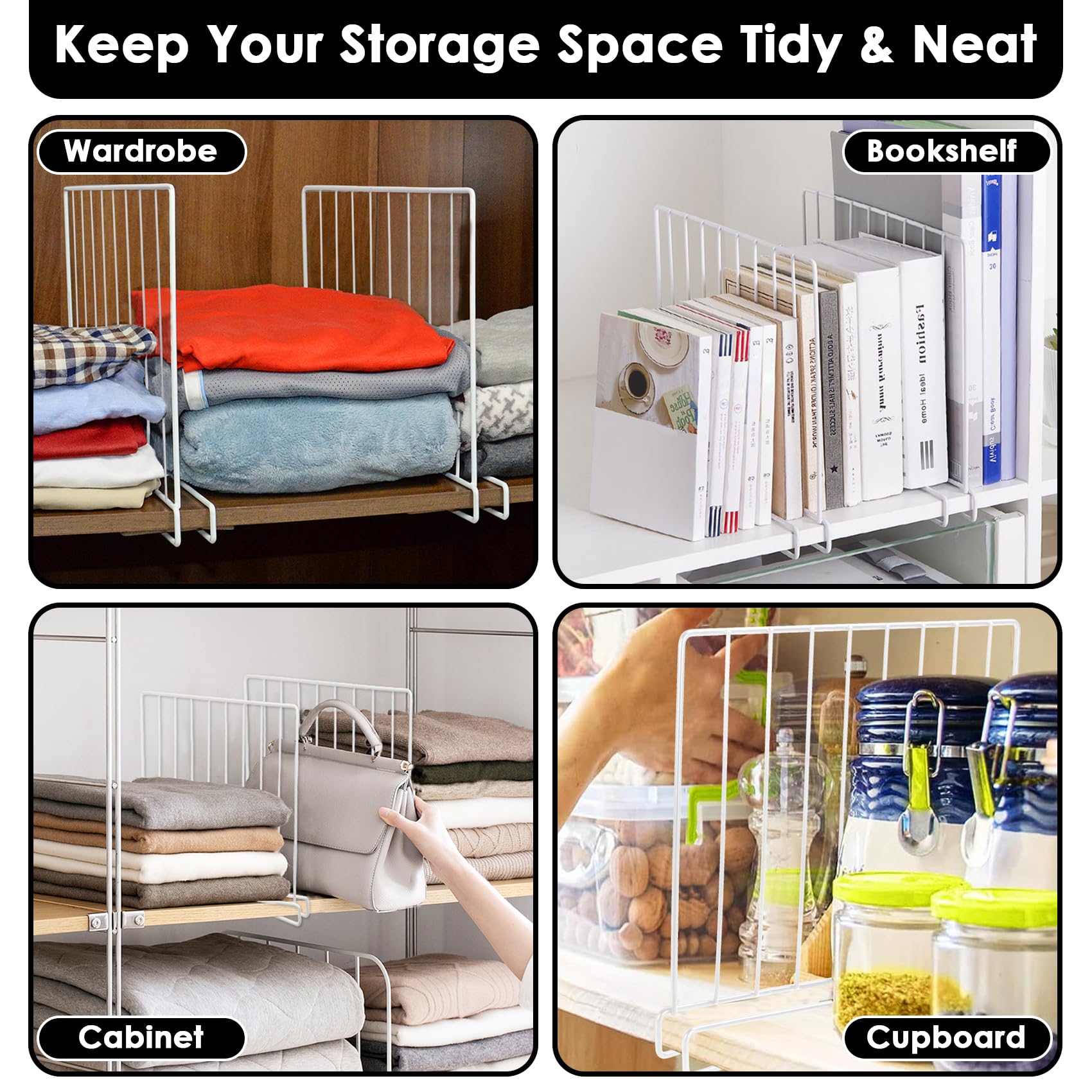 SSAWcasa overhead view in linen closet maximizing vertical stacking efficiency