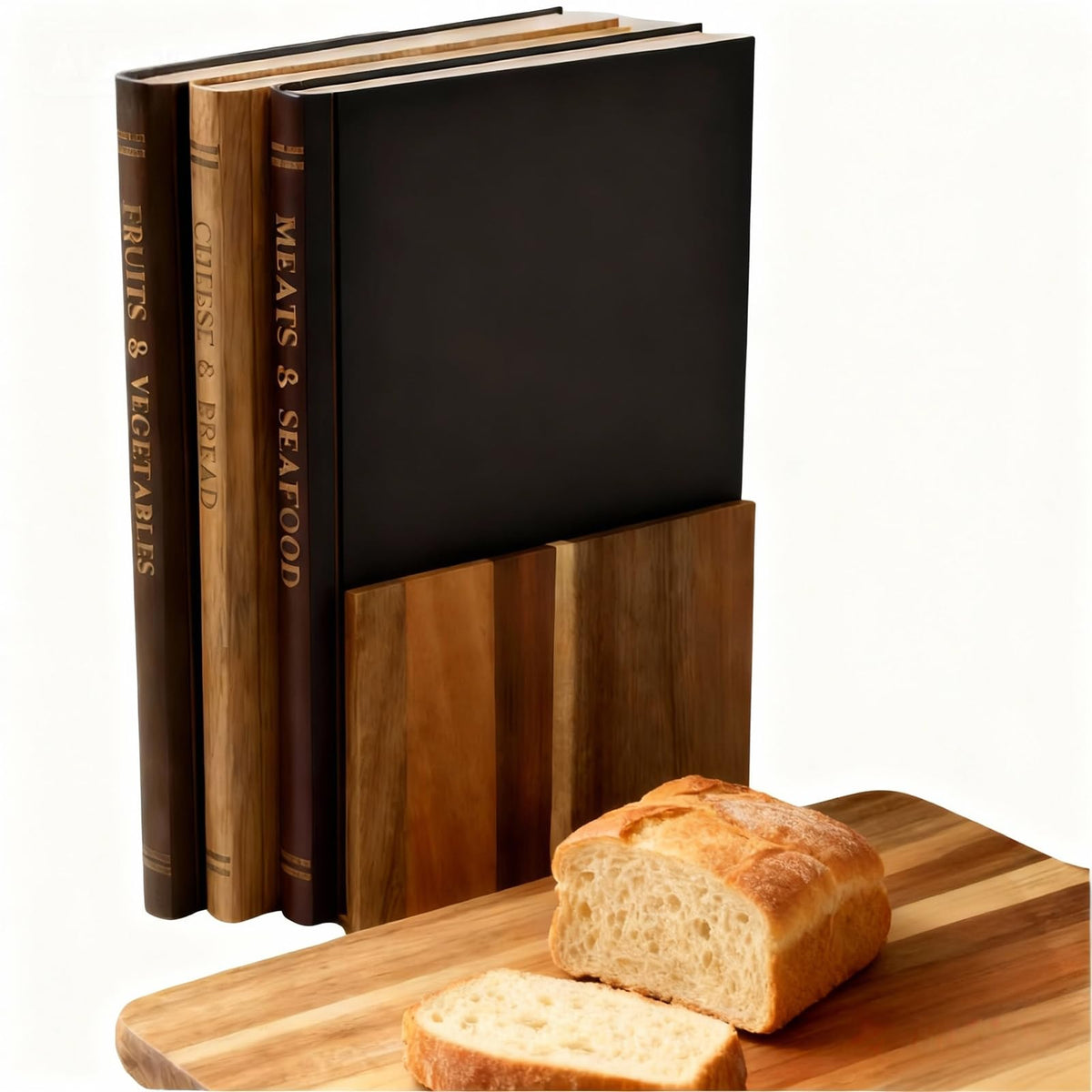 SSHIYEEY front view showing book-style boards and sturdy stand, adds organized charm