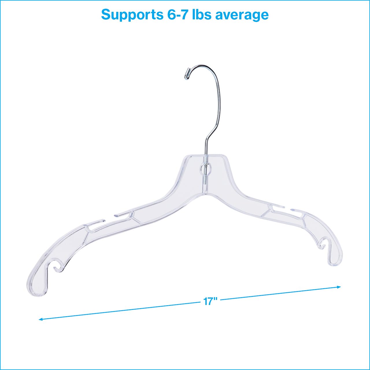 SSWBasics hanger supporting a dress in a closet for neat home organization