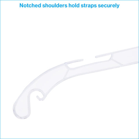 SSWBasics side profile highlighting contoured shoulder that preserves garment shape