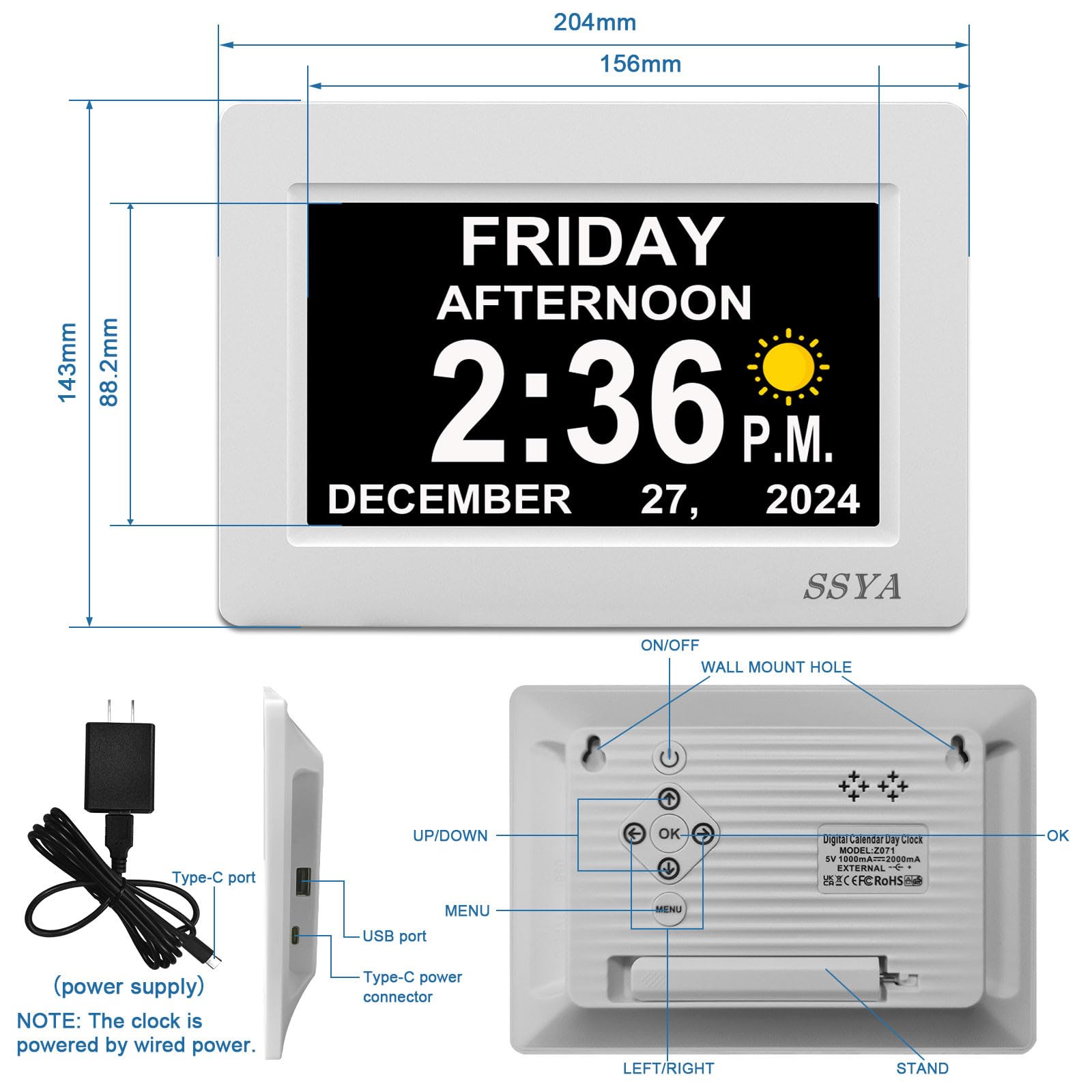 SSYA close-up of HD LCD texture highlighting high contrast for easy reading