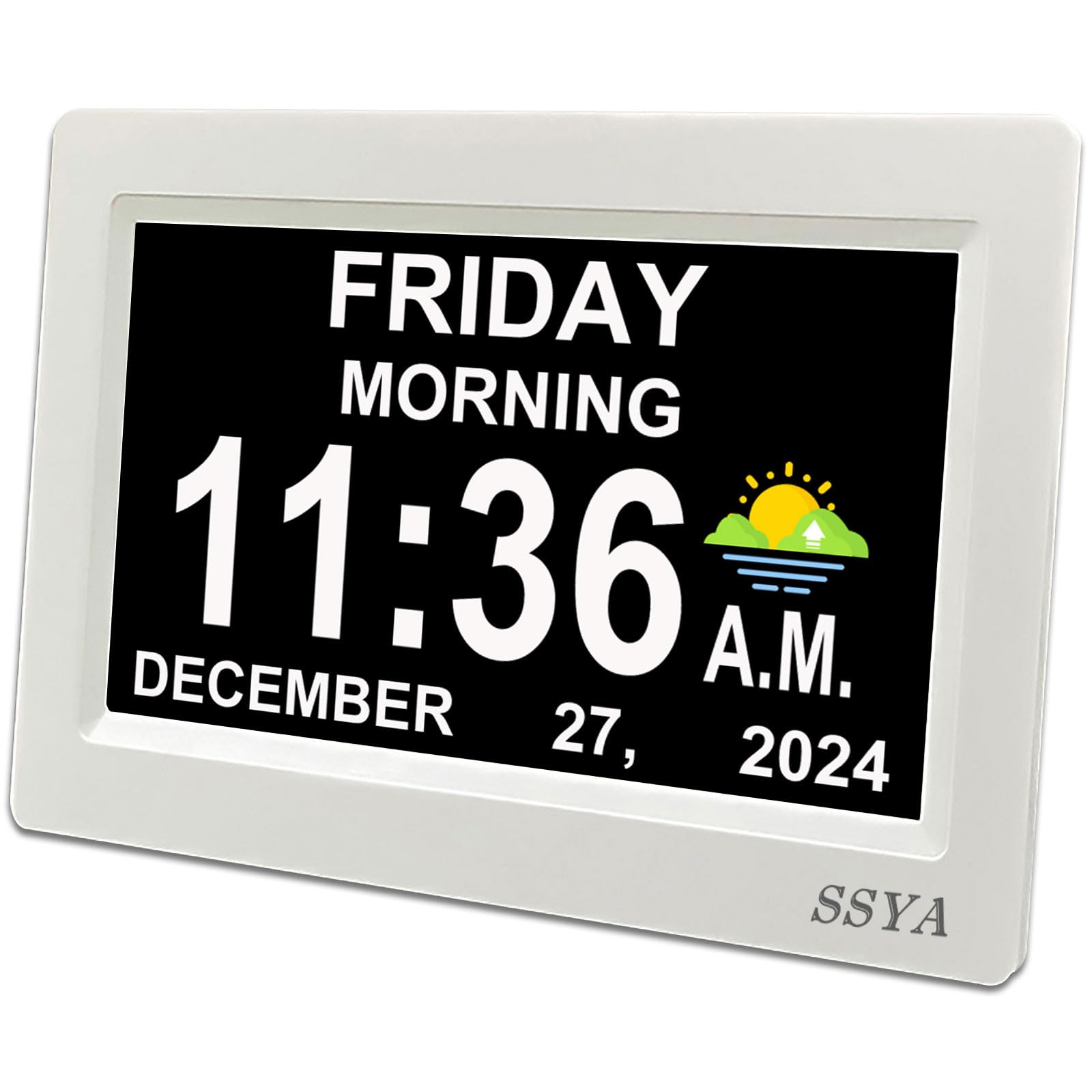 SSYA front-facing display showing full date and daypart for quick understanding