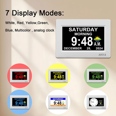 SSYA on nightstand near lamp showing dimming reduces bedroom glare