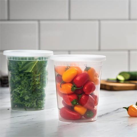 Stack Man container side view showing translucent plastic for easy content ID
