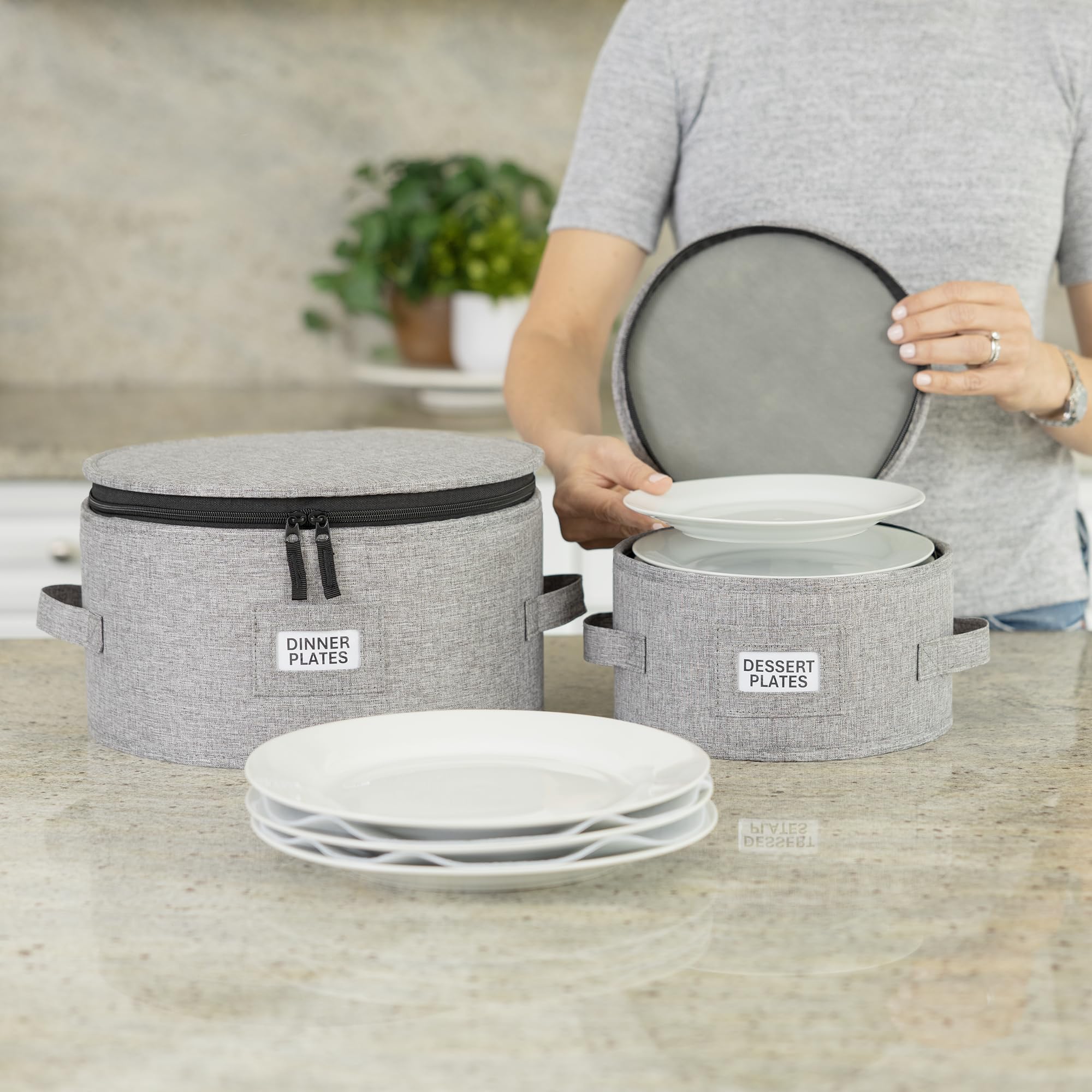 Stack Store Plus More close-up of quilted padded interior, cushions plates from impact