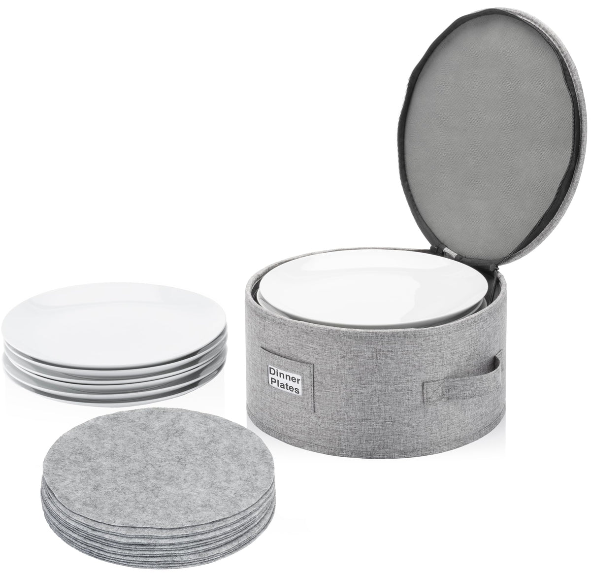 Stack Store Plus More front view of hard-shell plate case showing durable protection