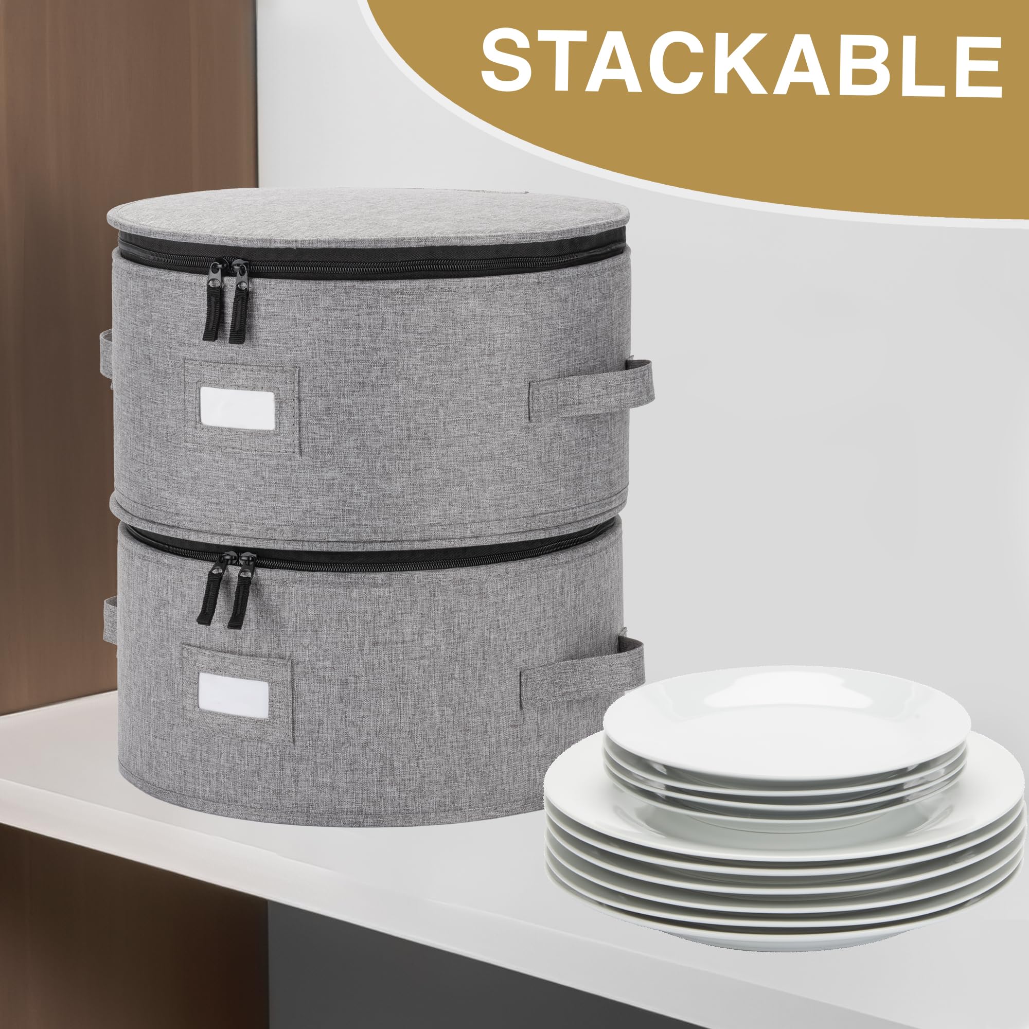 Stack Store Plus More label pocket detail for easy content identification
