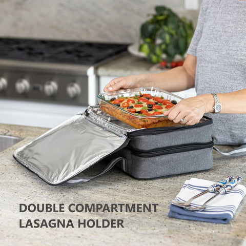 Stack Store Plus More open with expanded top displaying extra vertical space, keeps tall dishes secure