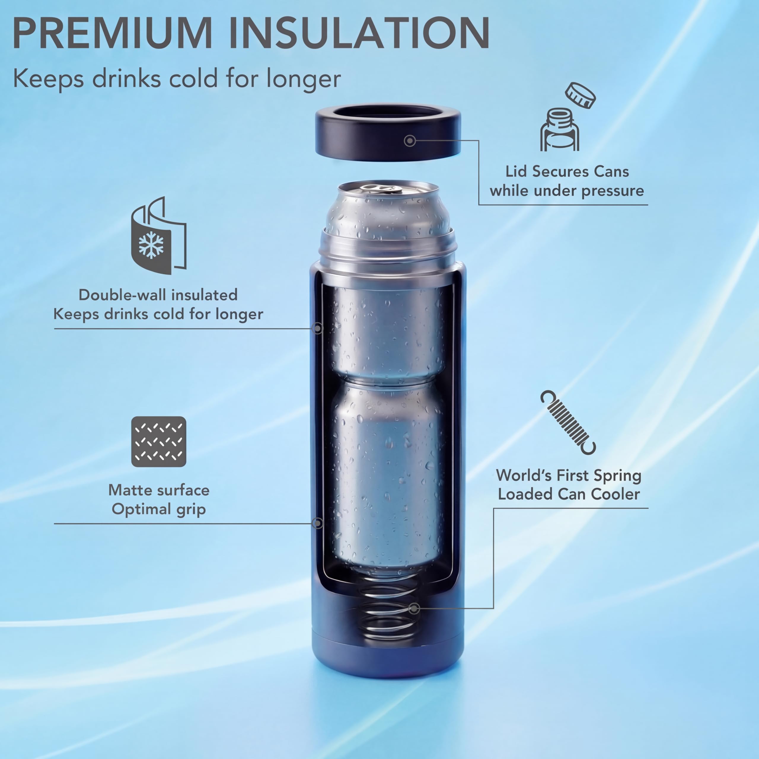 Stack'Em stainless steel close-up highlighting double-wall insulation benefit