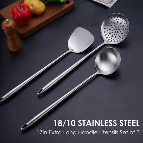 Standcn ladle detail showing deep bowl for efficient serving benefit