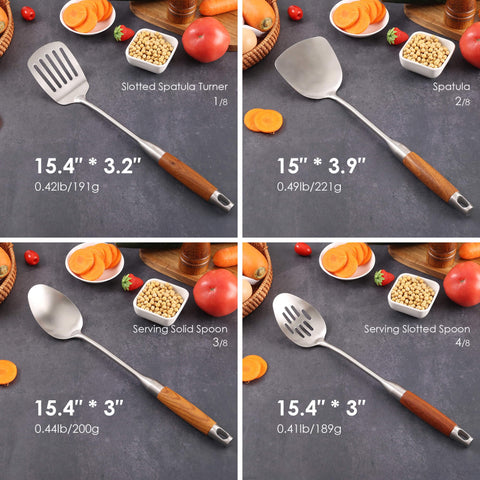 Standcn rosewood handle close-up highlighting wood grain and comfortable heat-resistant grip
