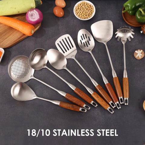 Standcn utensils in use on stovetop demonstrating safe reach and sturdy cooking performance