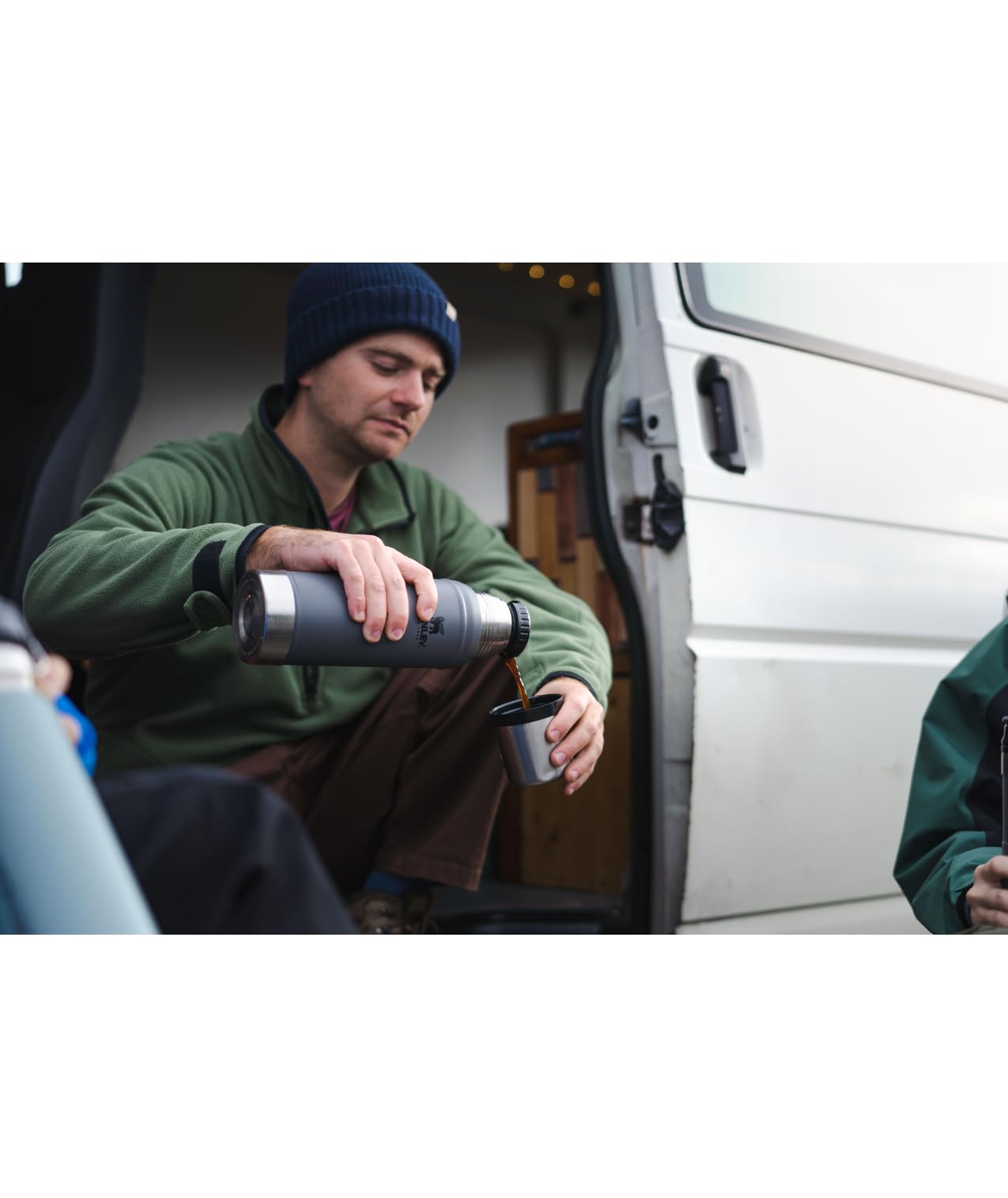 Stanley hammertone finish detail highlighting scratch resistance and rugged look