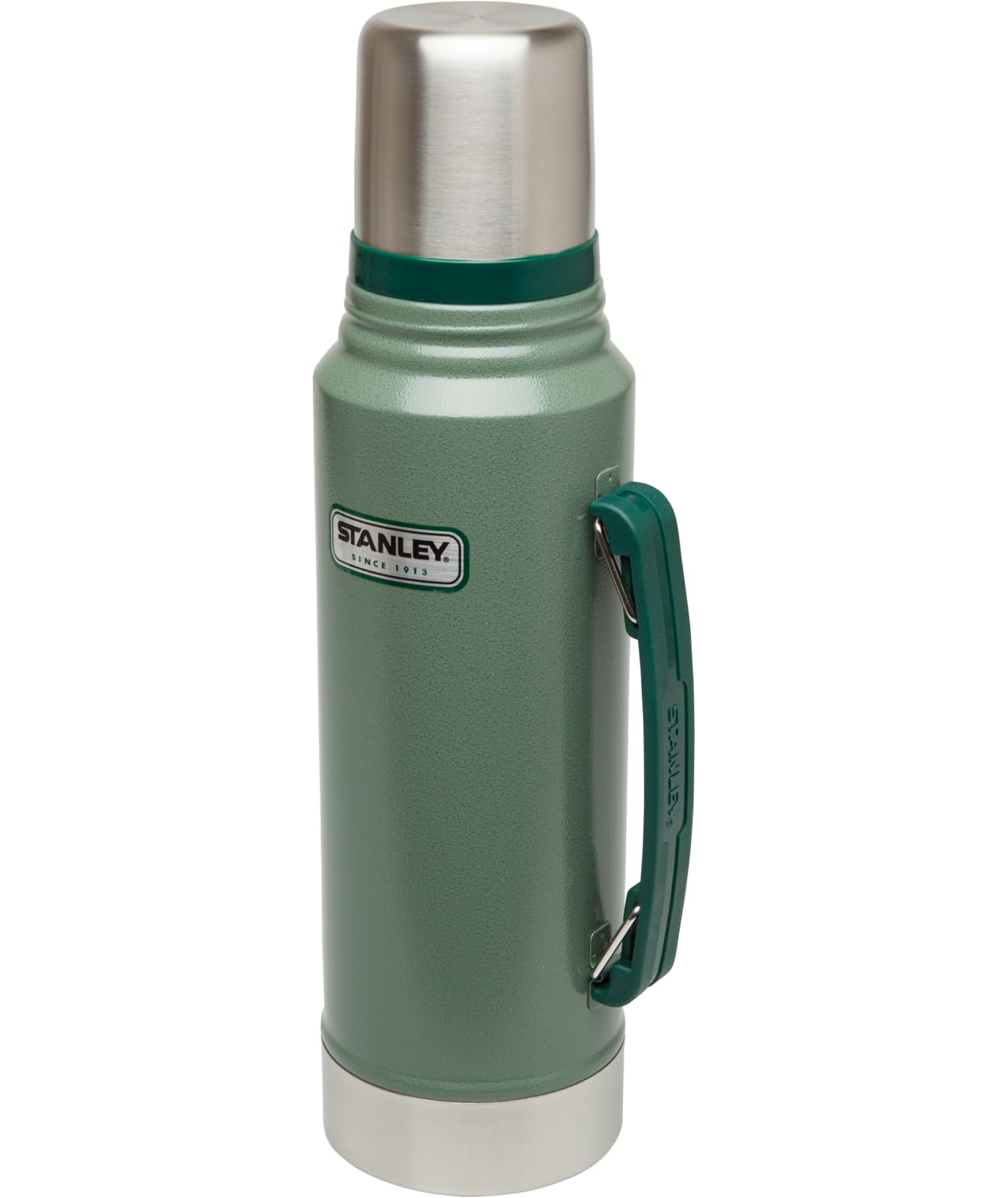 Stanley stainless steel close-up showing rustproof 18/8 texture and lasting finish
