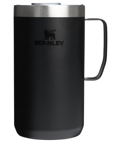STANLEY Everyday Camp Mug front view showing black finish and durable design, ideal for daily use