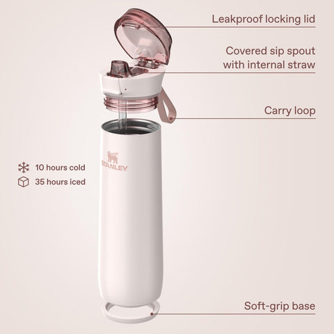 STANLEY Flowstate flipping sip spout demonstrating quick-flip one-handed convenience