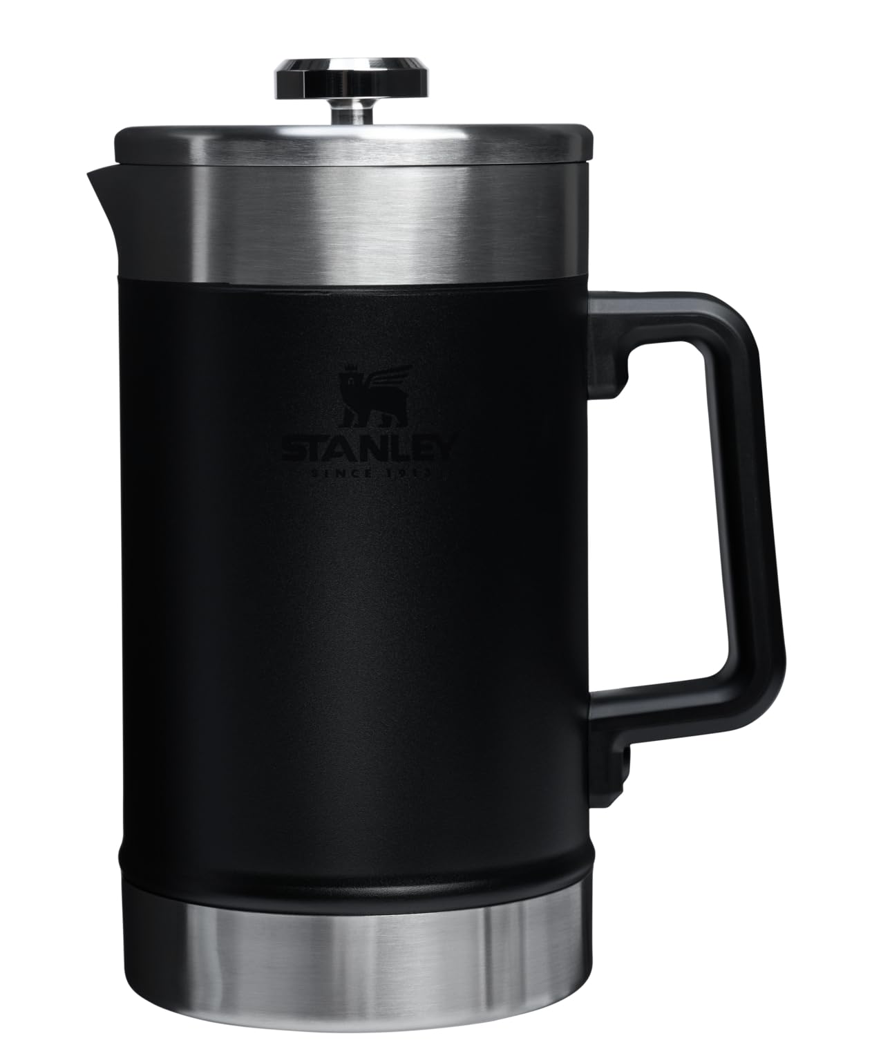 STANLEY front view of French Press showing capacity and sturdy design benefit: durable brewing