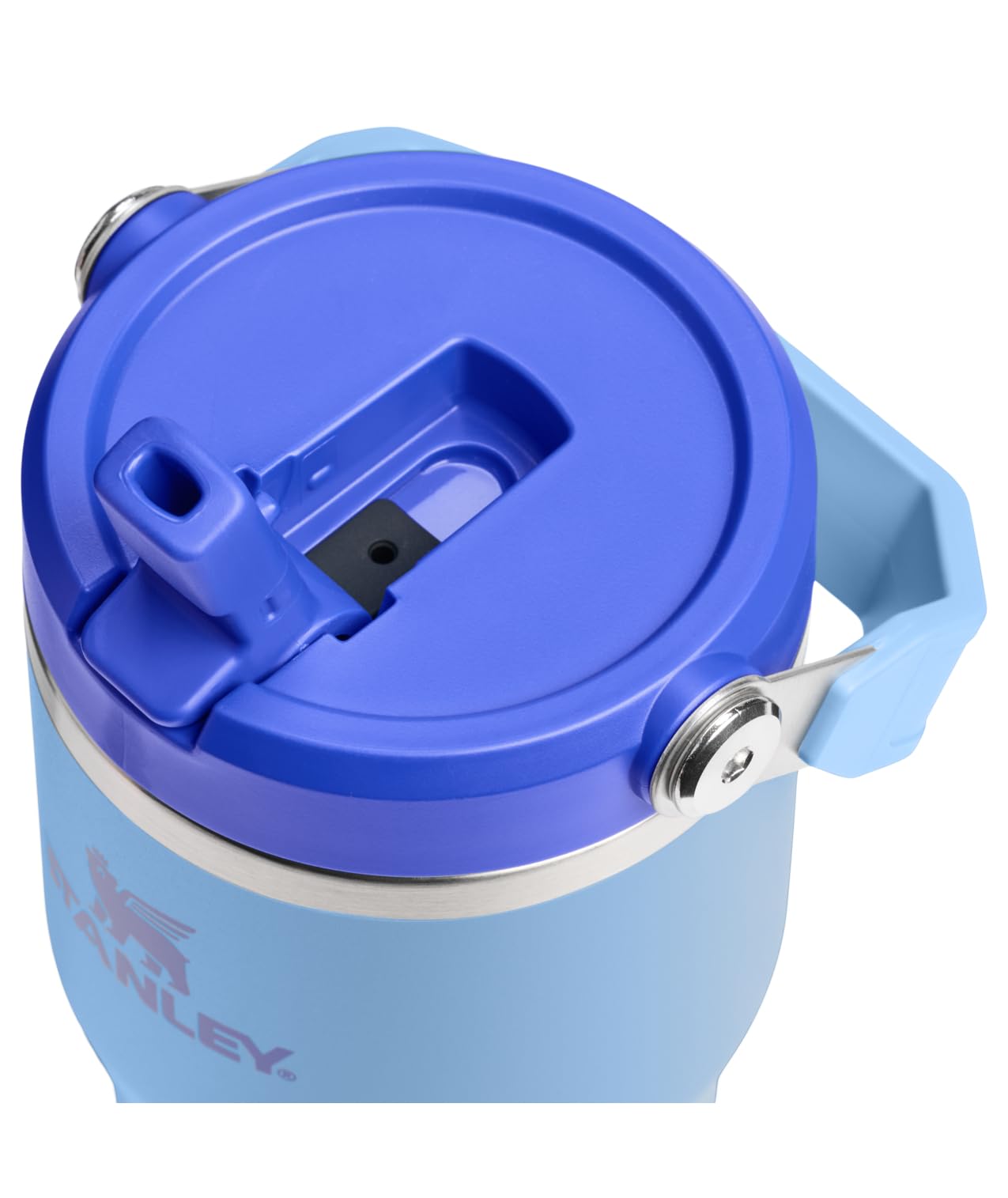 STANLEY close-up of Flip Straw 2.0 lid illustrating quick sip and leakproof seal