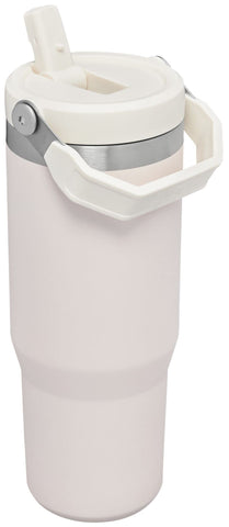 STANLEY IceFlow flip straw open while sipping, fast one-handed access and spill control