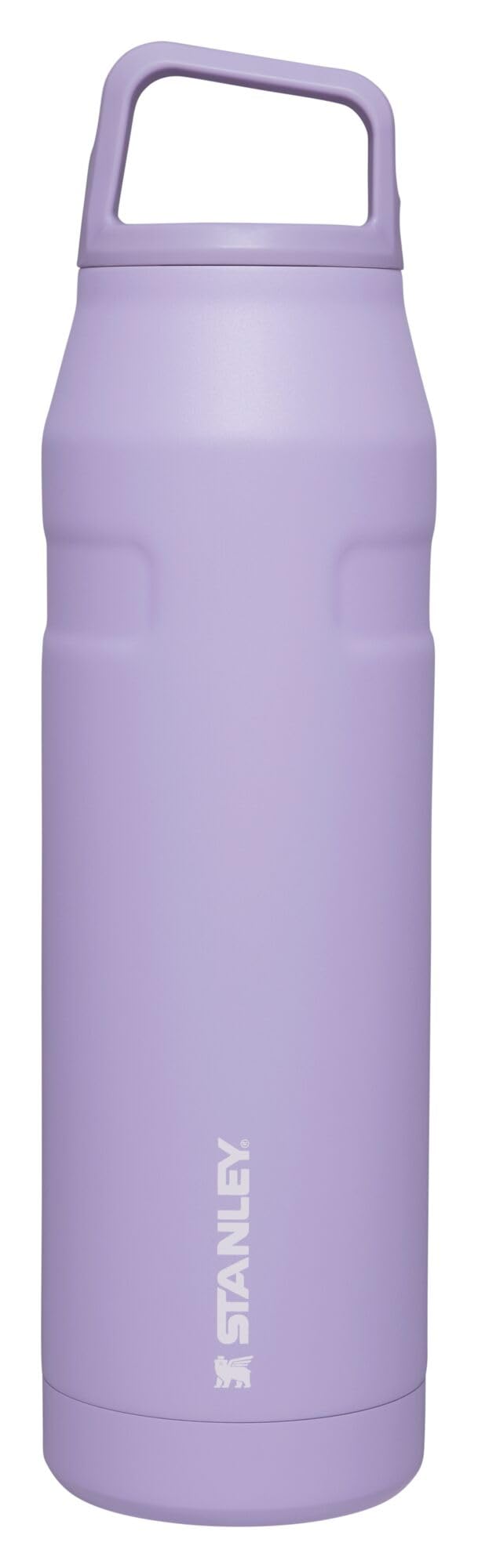 STANLEY bottle front view in lavender showing durable insulated body and branding
