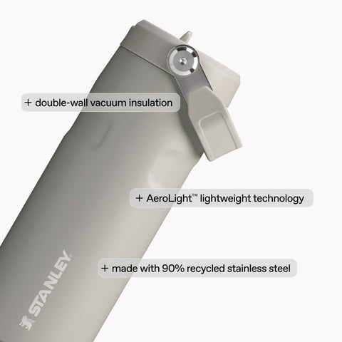 STANLEY bottle inside backpack to show everyday carry convenience and lightweight benefit