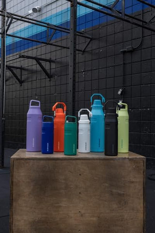 STANLEY bottle in outdoor scene illustrating portability and use