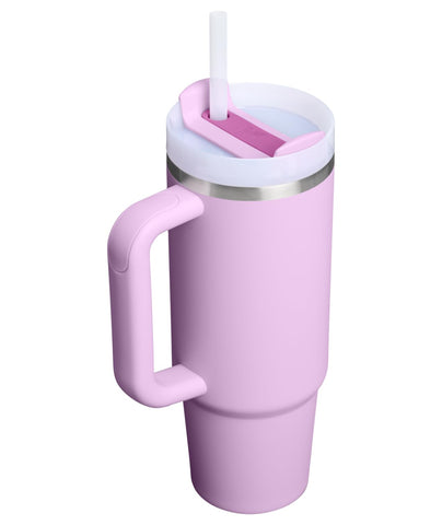 STANLEY FlowState lid rotating between straw, drink, and full-cover positions