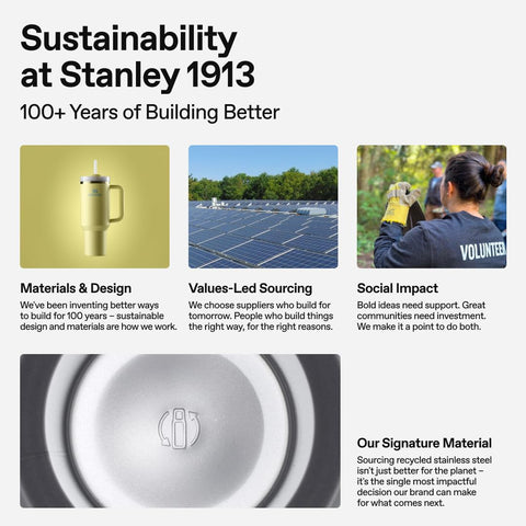 STANLEY on a porch table in lifestyle shot showcasing everyday hydration benefit