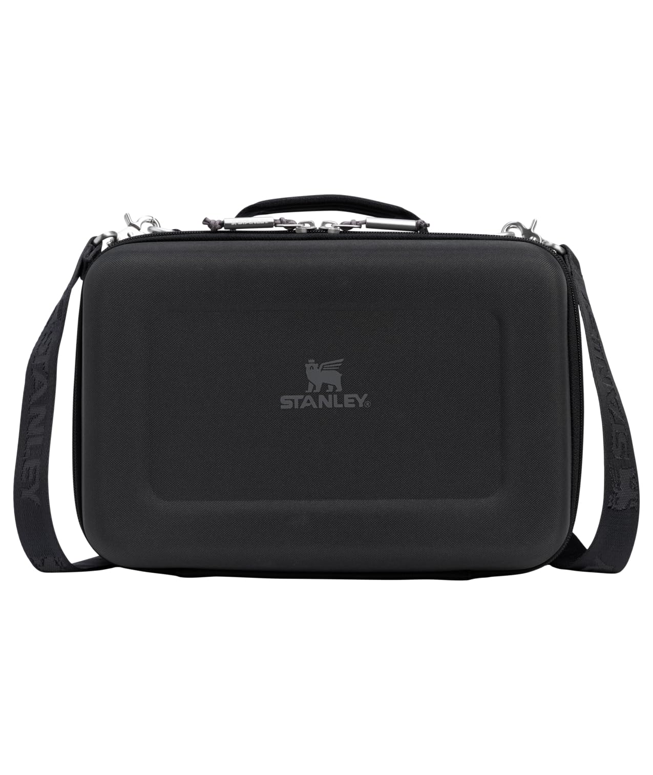STANLEY front view of midi lunch box showing sleek neutral exterior and zip closure
