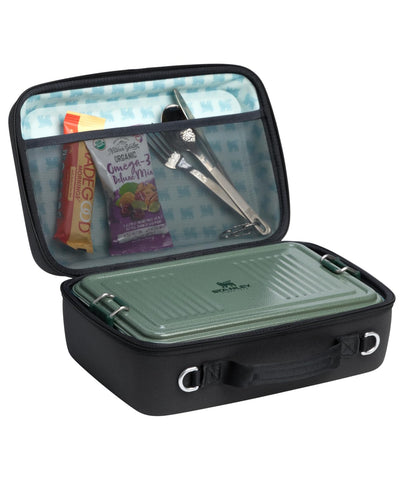 STANLEY lunch box in park picnic setting showing portable protection and stylish design