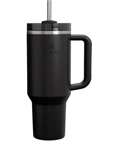 STANLEY front view of 40 oz Quencher showing durable black finish and capacity benefit