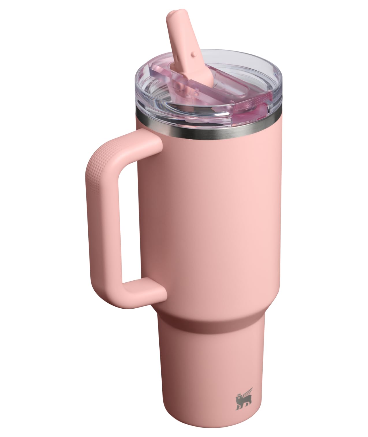 STANLEY flip straw action image showing quick sip access and spill prevention benefit