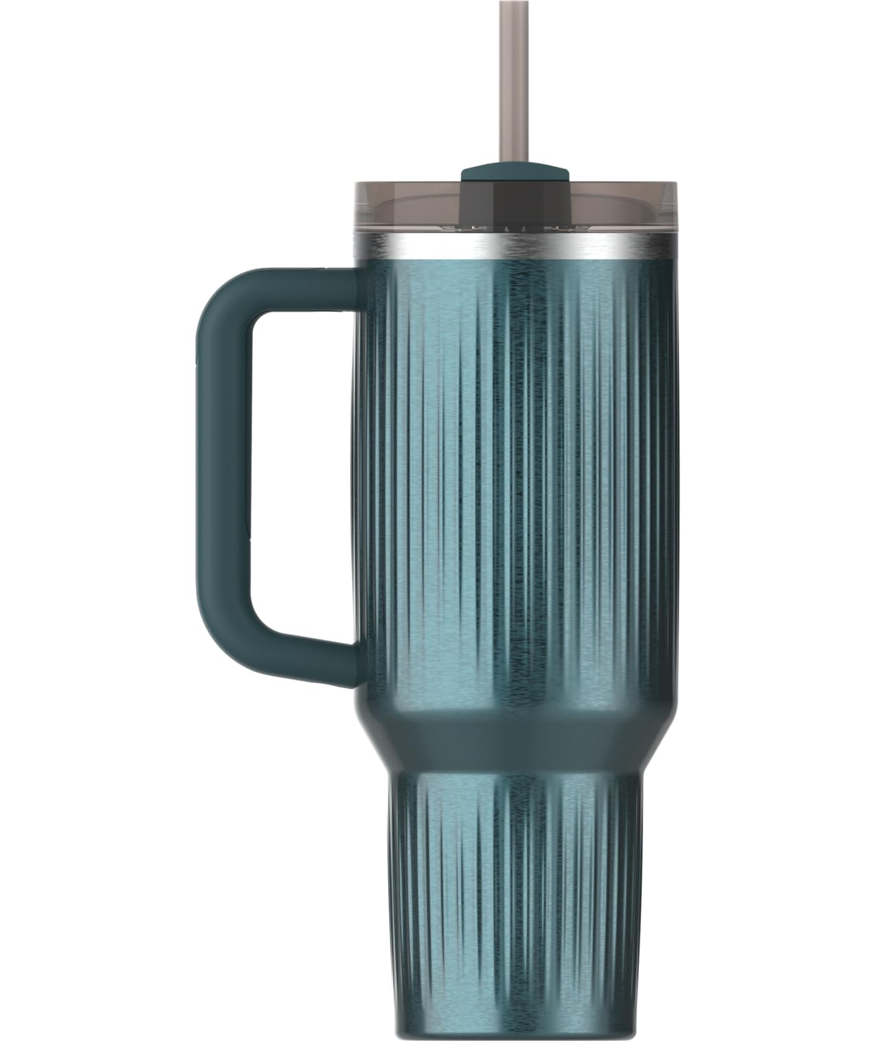 STANLEY top view of FlowState lid highlighting three-position rotating cover for versatile drinking